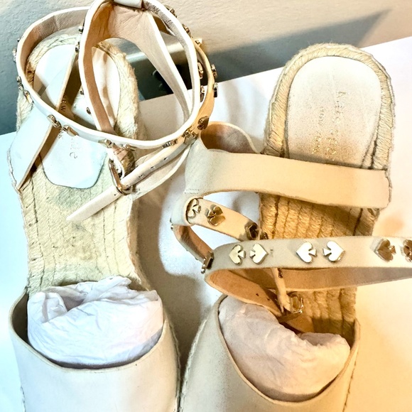 Kate Spade White/Cream/Beige Espadrilles Size 10 - Picture 9 of 13